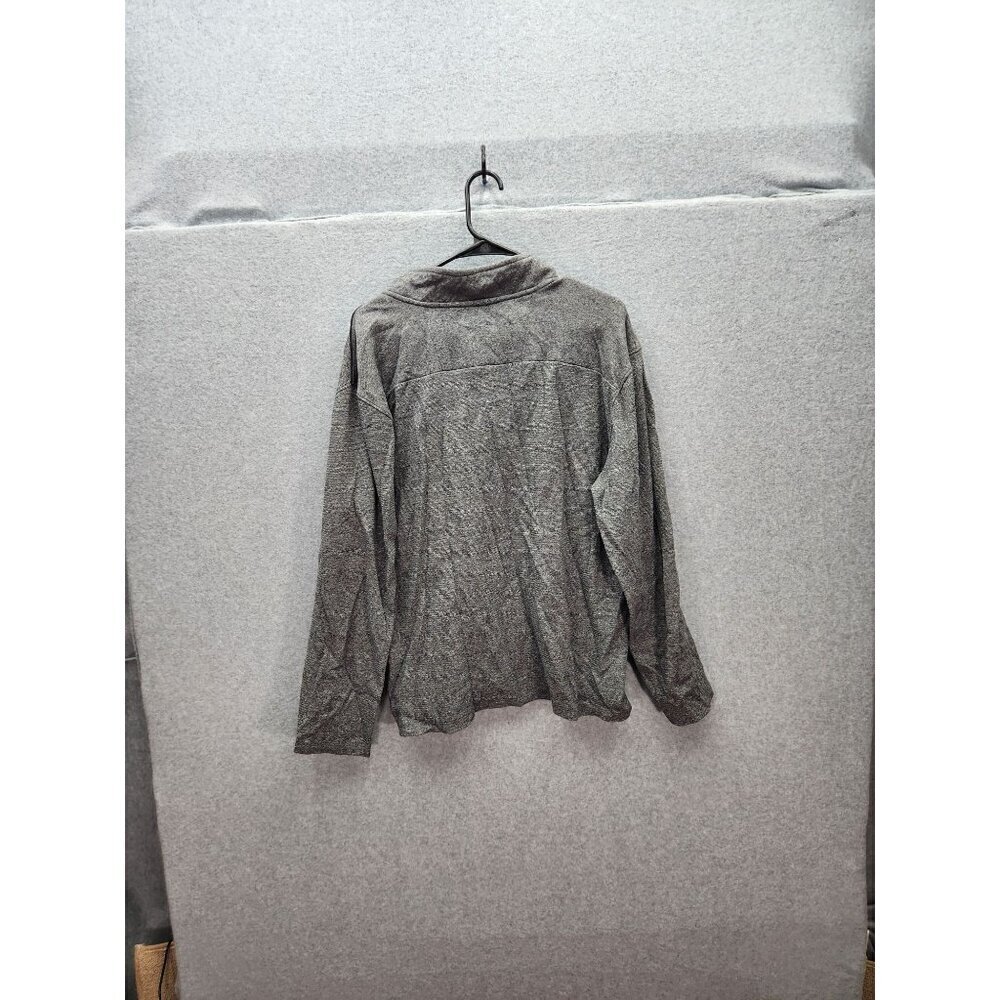 Calvin Klein Mens XL Quarter-Zip Pullover Sweater Gray Cotton Blend - Picture 5 of 5